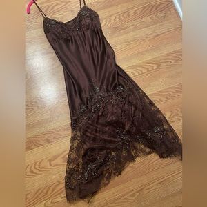 STUNNING true vintage chocolate brown fairy dress 🧚‍♀️